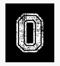 #0 Number Zero Sports Team T-Shirt White Text Photographic Print