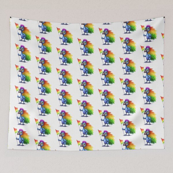Item preview, Cute colorful rainbow baby emu bird designed and sold by Earth Nature Creations.