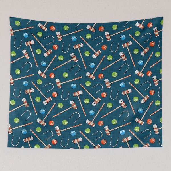 Item preview, croquet set - navy blue designed and sold by littlearrow.