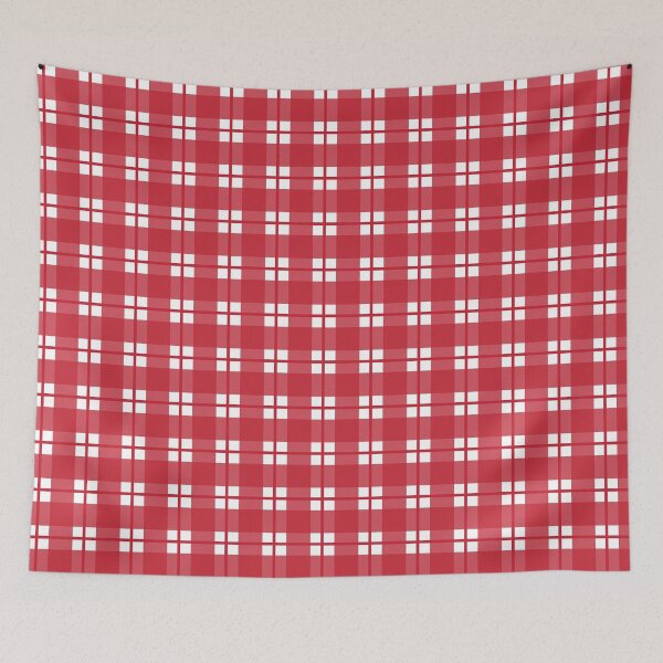 Item preview, Red and white gingham plaid check  designed and sold by LittleBettyMakes.