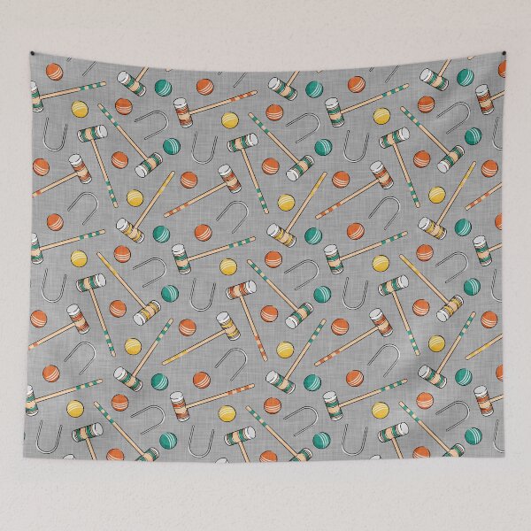 Item preview, croquet set - gray designed and sold by littlearrow.