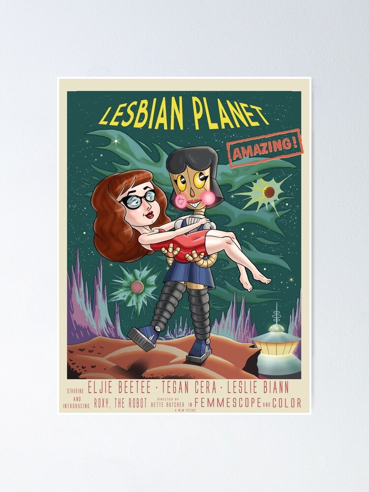 Lesbian Planet Vintage Poster Poster For Sale By Sarahpillbug Redbubble