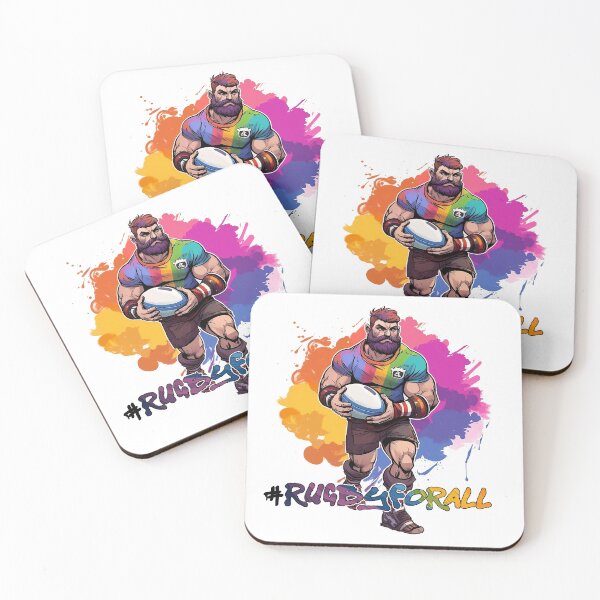 Item preview, Gay Rugby Player with #RugbyForAll text designed and sold by The Nerdy Squizzle.