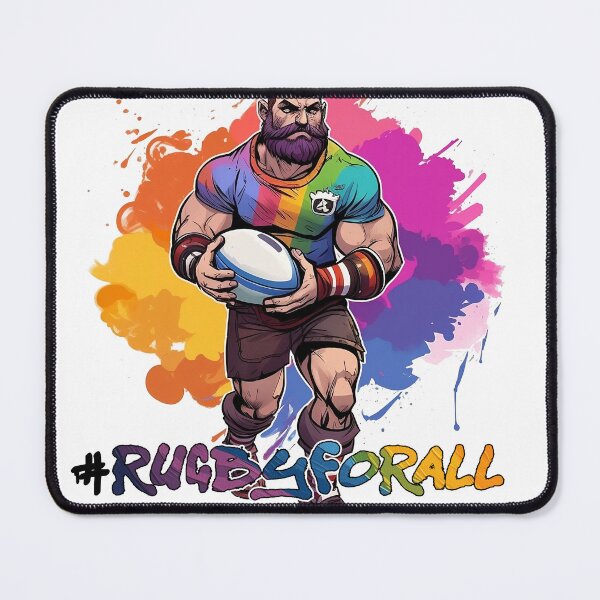 Item preview, Gay Rugby Player with #RugbyForAll text designed and sold by The Nerdy Squizzle.