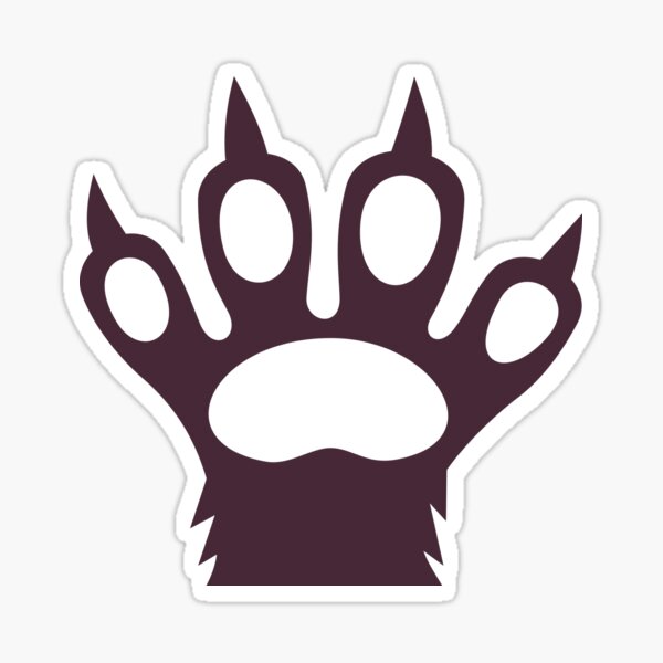 Claw Paw Print Sticker