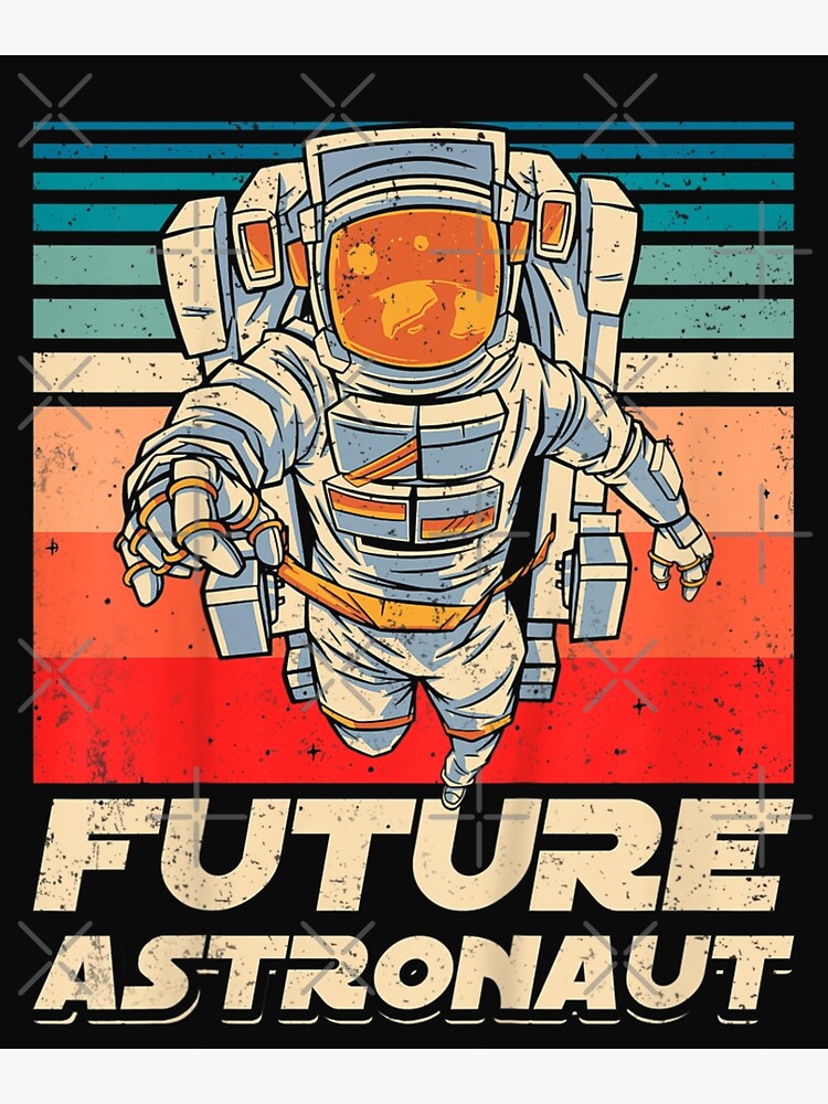 Affiche Espace Astronaute Planètes