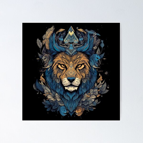 Item preview, Majestic lion designed and sold by unknown-places.