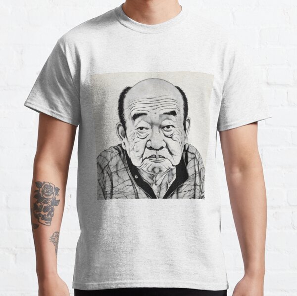 Portrait of aged Asian man sitting and looking at camera Classic T-Shirt