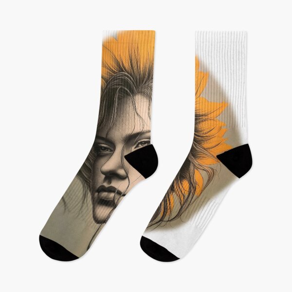 Item preview, female portrait with sunflower  - Different logo size, position? Email me -  designed and sold by Picture-Art.