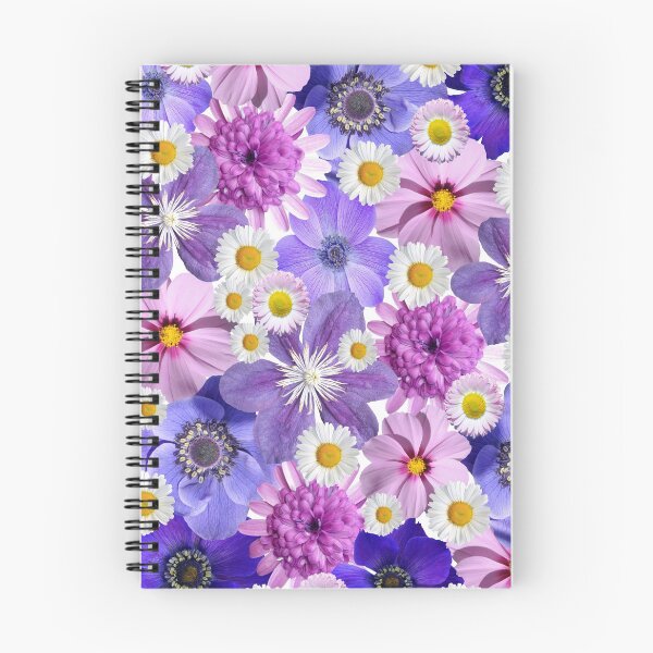 Item preview, Purple Pink Flowers patterns designed and sold by KaidaStore.