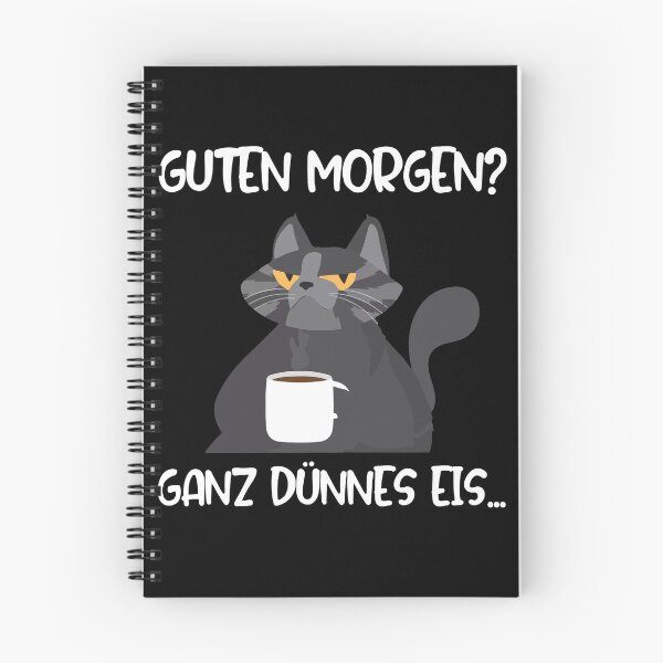 Item preview, Guten Morgen? Ganz Dünnes Eis Katze Kaffee Büro Katze designed and sold by Lenny Stahl.