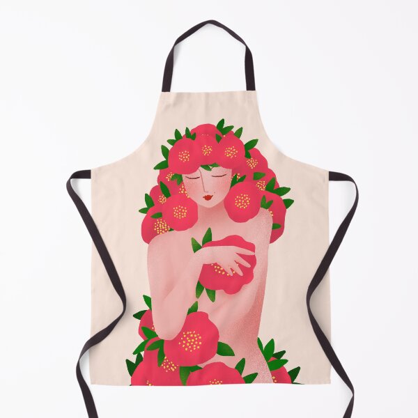 Item preview, Cute girl dressed with red flowers, version 1 designed and sold by IULIART.