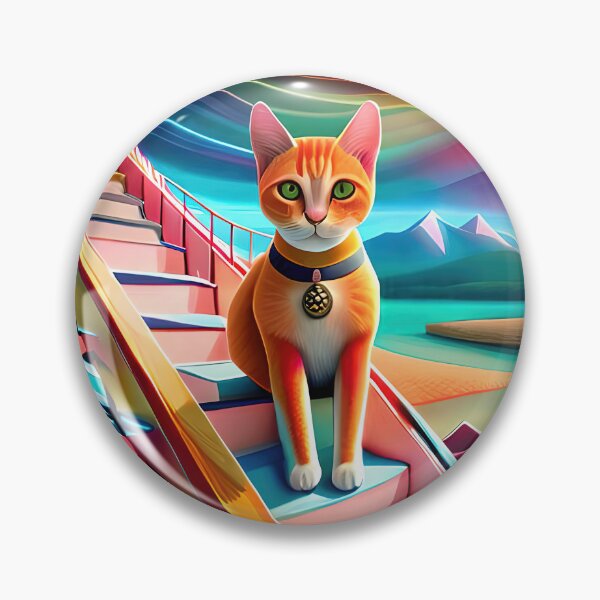Item preview, Cat, Psychadelic Art Painting designed and sold by Delemore Art.
