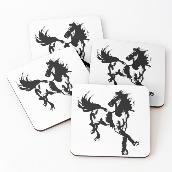 Item preview, Chinese Style Ink Calligraphy Horse designed and sold by SakuraStarz.