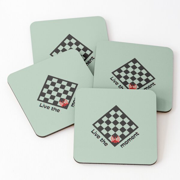 Item preview, Chess board "Live the moment"- macular degeneration all white designed and sold by Narcisa22.
