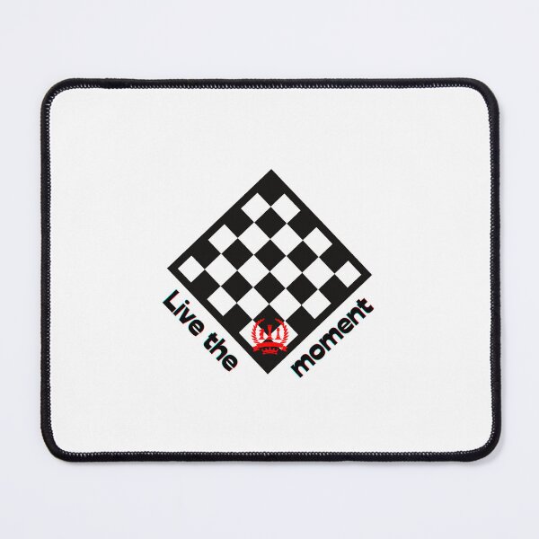Item preview, Chess board "Live the moment"- macular degeneration all white designed and sold by Narcisa22.
