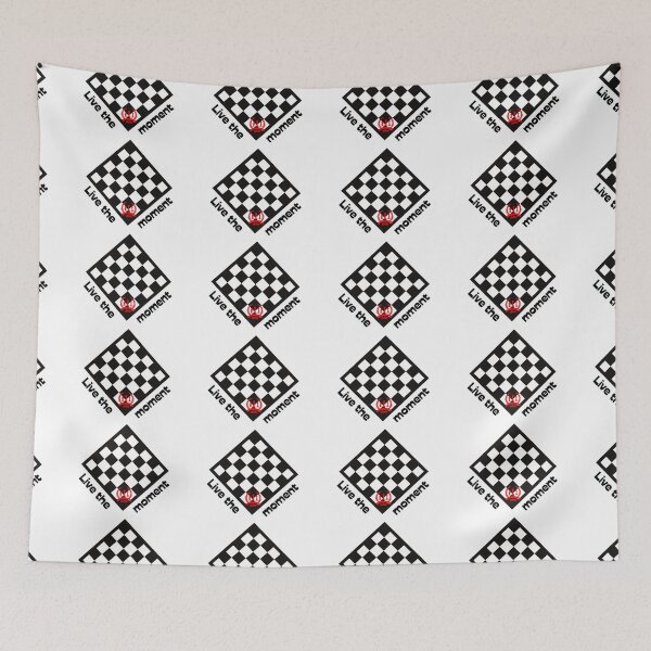 Item preview, Chess board "Live the moment"- macular degeneration all white designed and sold by Narcisa22.