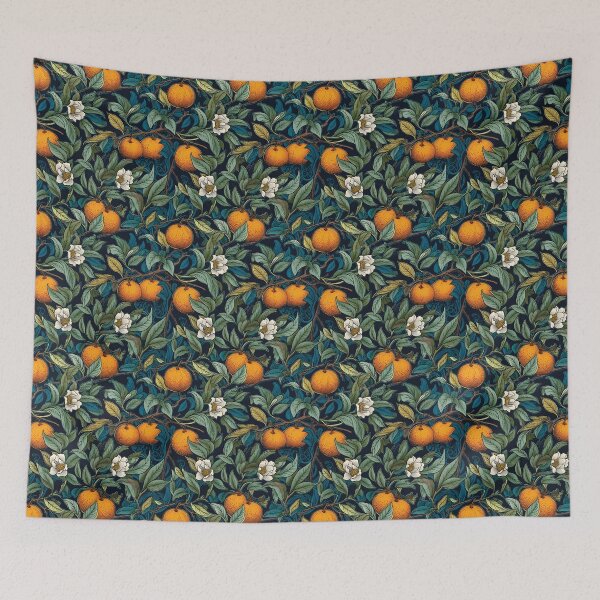 Item preview, Tangerines Pattern designed and sold by TheBlackPixelCo.