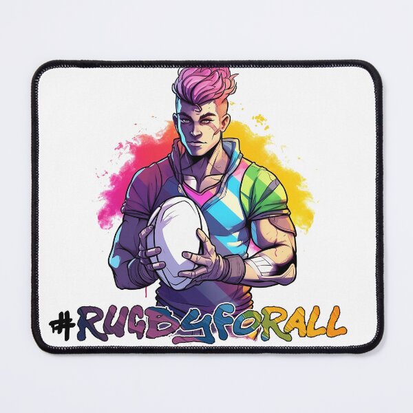 Item preview, Gay Rugby Player 2 with #RugbyForAll text designed and sold by The Nerdy Squizzle.