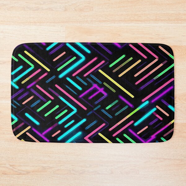 Item preview, Neon Rainbow Lines Pattern - Vibrant Multicolored Abstract Design designed and sold by SweetWhiskers.