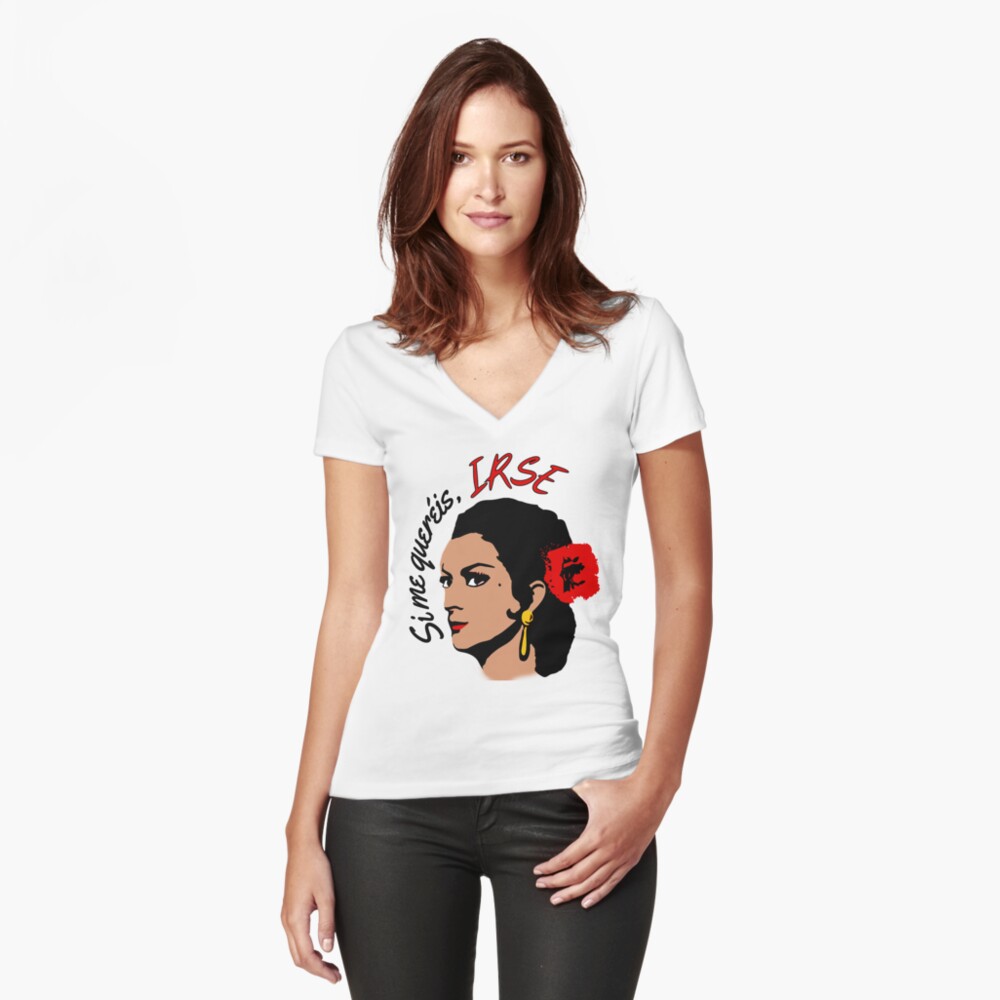 Item preview, Fitted V-Neck T-Shirt designed and sold by MissCaffeine.