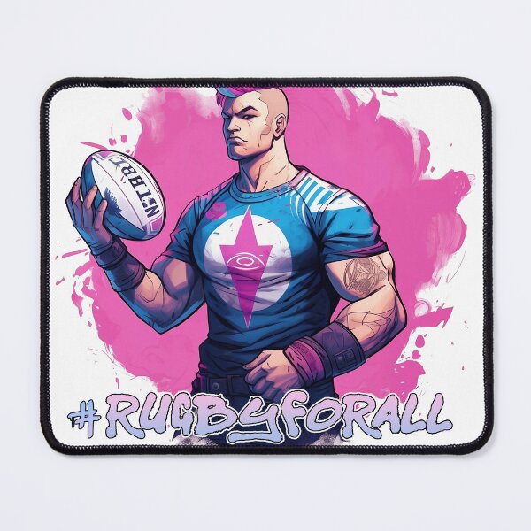 Item preview, Trans Rugby Player with #RugbyForAll text designed and sold by The Nerdy Squizzle.