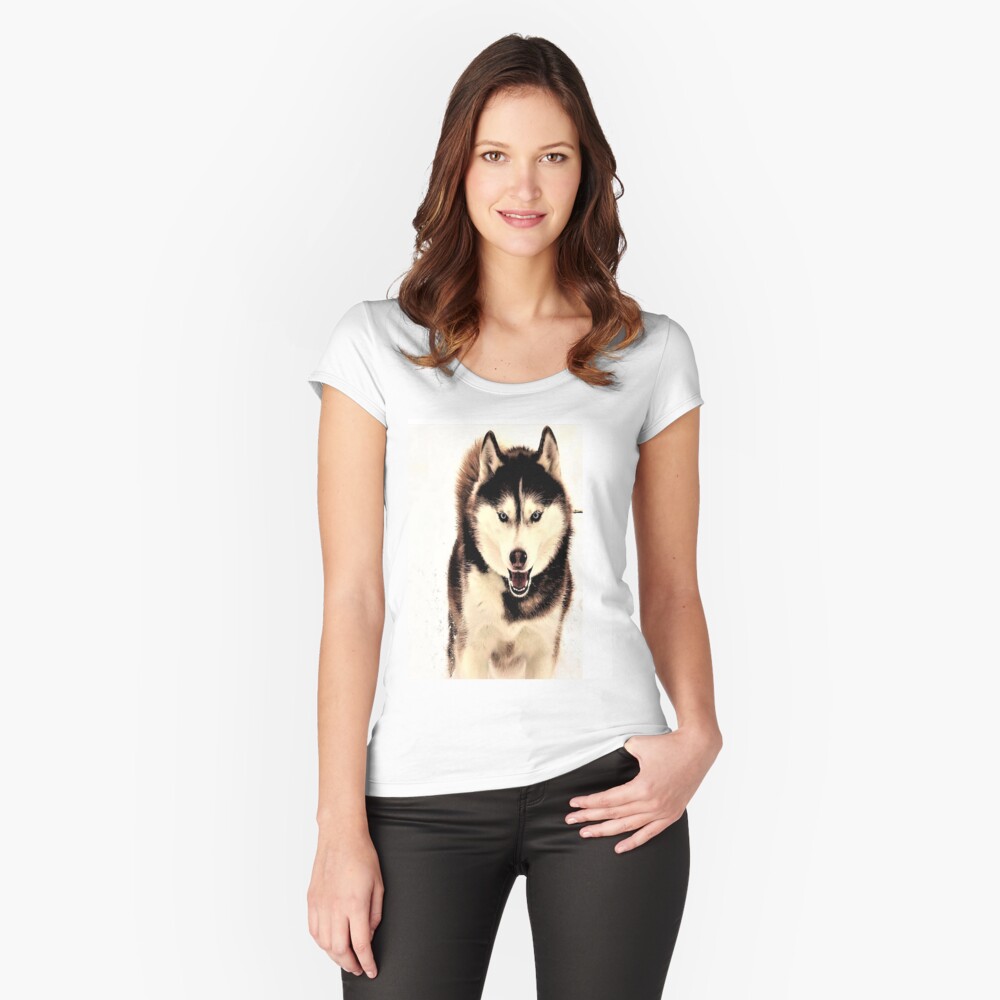 Item preview, Fitted Scoop T-Shirt designed and sold by RBCat007.
