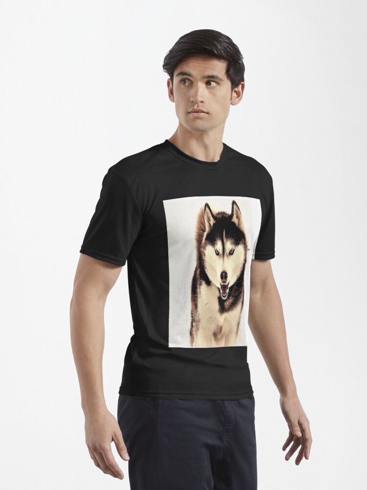 Thumbnail 3 of 7, Active T-Shirt, Siberian Husky designed and sold by RBCat007.