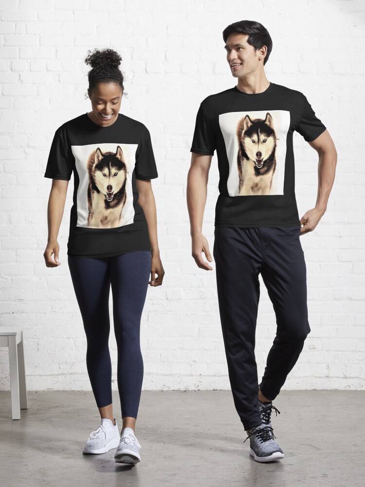 Thumbnail 1 of 7, Active T-Shirt, Siberian Husky designed and sold by RBCat007.