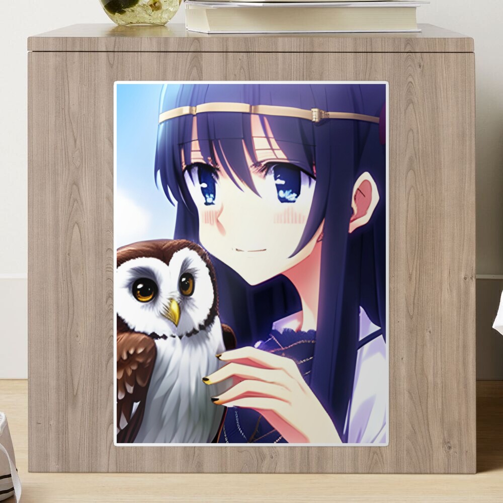 anime depiction of an owl on Craiyon