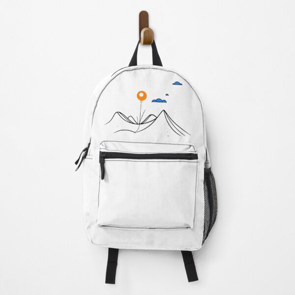 Item preview, Minimalist Mountain Bliss: Balloon and Blue Clouds designed and sold by Artwyz.