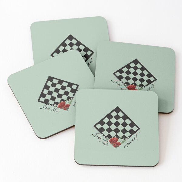 Item preview, Chess board "Live the moment"- macular degeneration flowers designed and sold by Narcisa22.