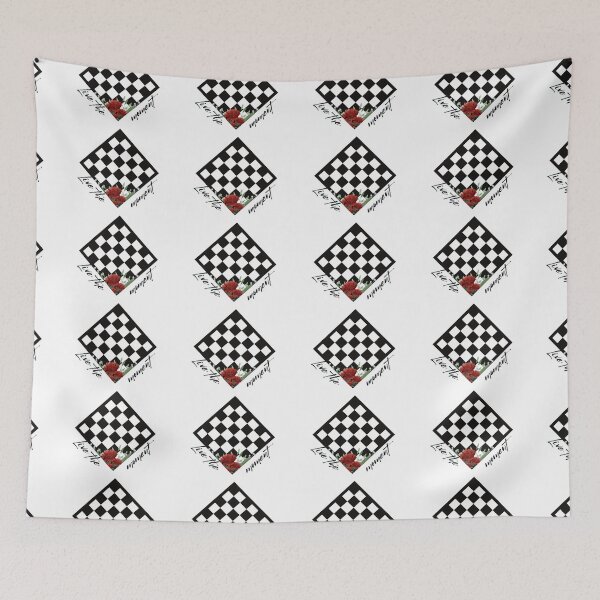Item preview, Chess board "Live the moment"- macular degeneration flowers designed and sold by Narcisa22.