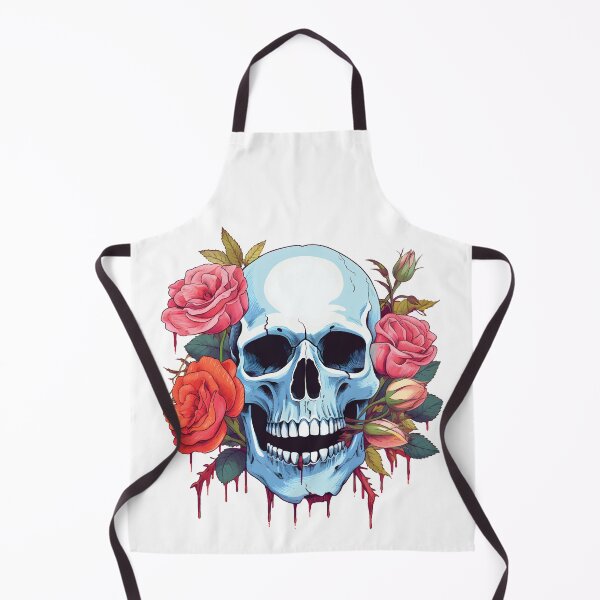 Item preview, Blue Scull with Red Roses designed and sold by TheBlackPixelCo.