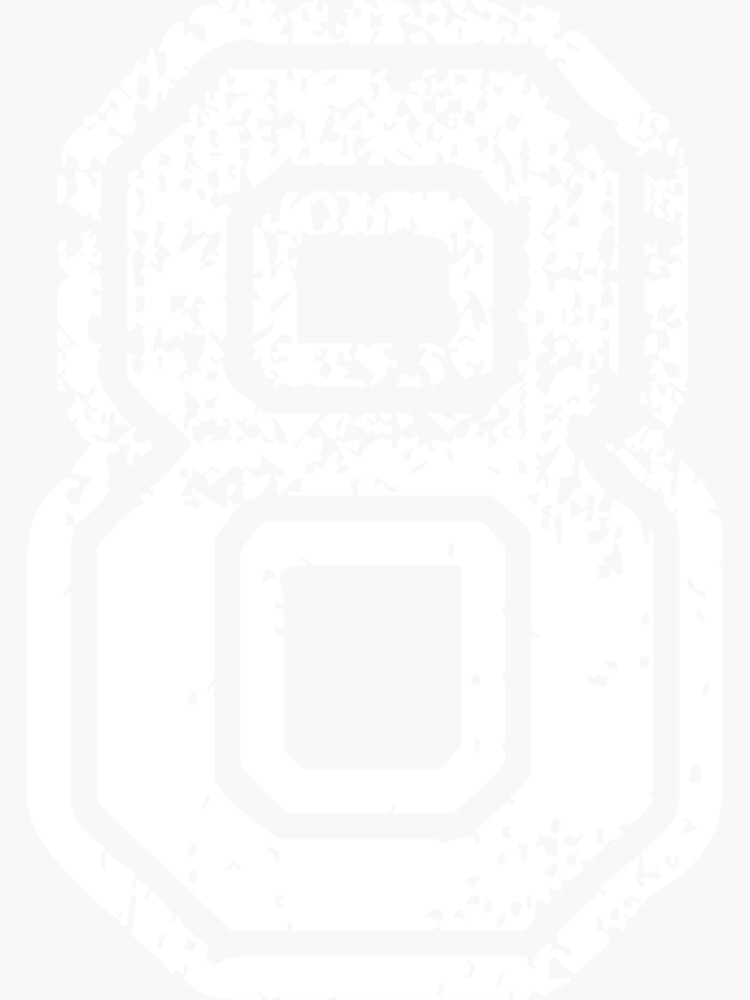 "8 Number Eight Sports Team TShirt White Text" Sticker for Sale by