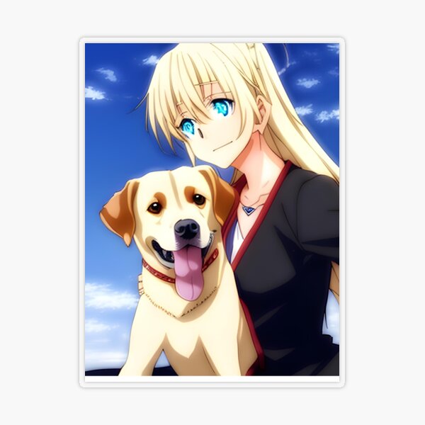 Cute Anime Golden Retriever