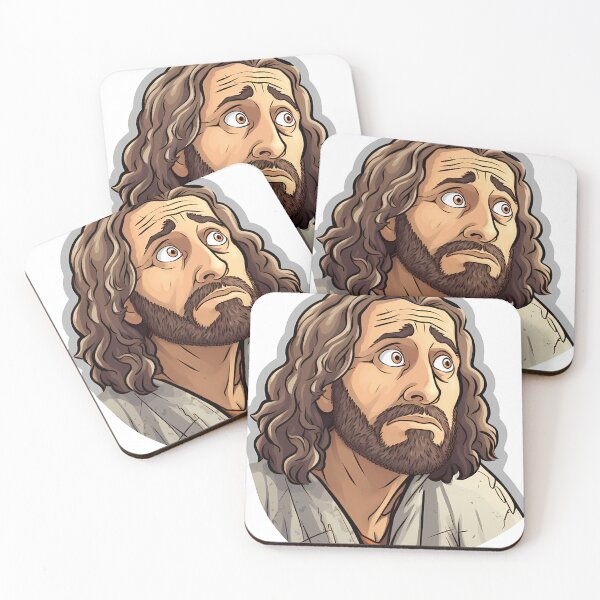 Item preview, Jesus Sticker,  For the Love of God, Quizzical Expression, WTF designed and sold by MetroEnvision.