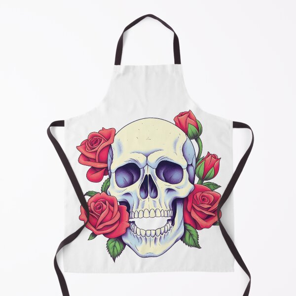 Item preview, Yellow Scull with Red Roses designed and sold by TheBlackPixelCo.