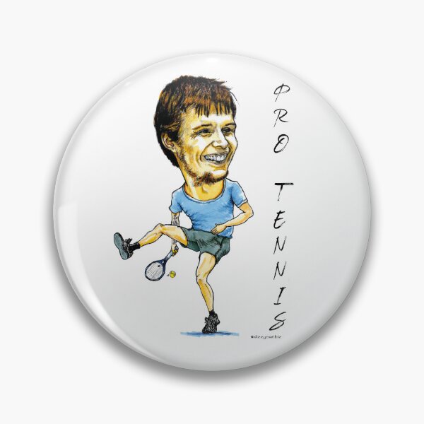Item preview, Alexander Bublik pro tennis caricature designed and sold by dizzycatbiz.