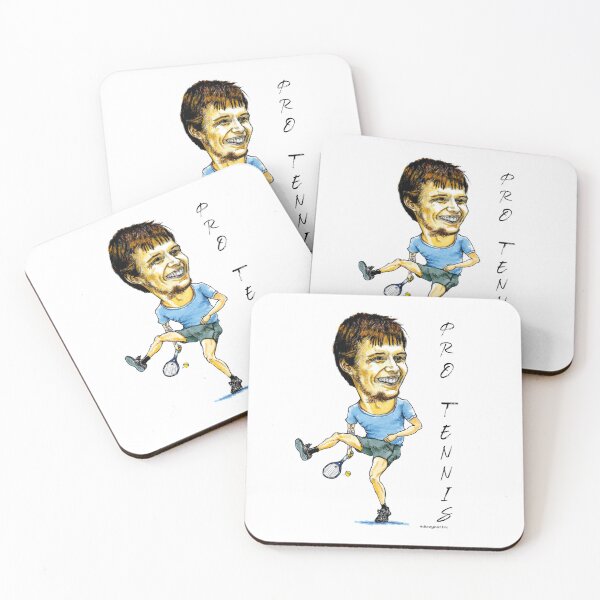Item preview, Alexander Bublik pro tennis caricature designed and sold by dizzycatbiz.