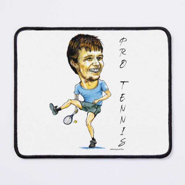 Item preview, Alexander Bublik pro tennis caricature designed and sold by dizzycatbiz.