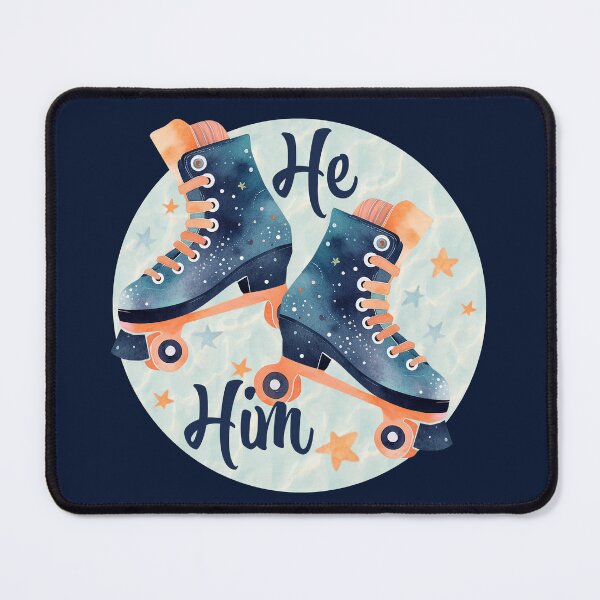 Item preview, Magical Roller Skate Pronoun - He/Him designed and sold by Rachel Foster.