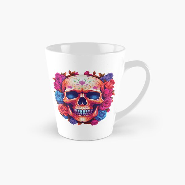 Item preview, Day of Dead Scull with Roses designed and sold by TheBlackPixelCo.