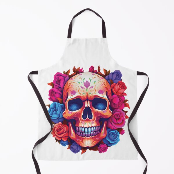 Item preview, Day of Dead Scull with Roses designed and sold by TheBlackPixelCo.