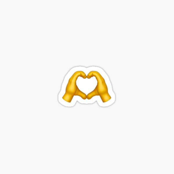 "Hand Heart Emoji" Sticker for Sale by laceyng Redbubble