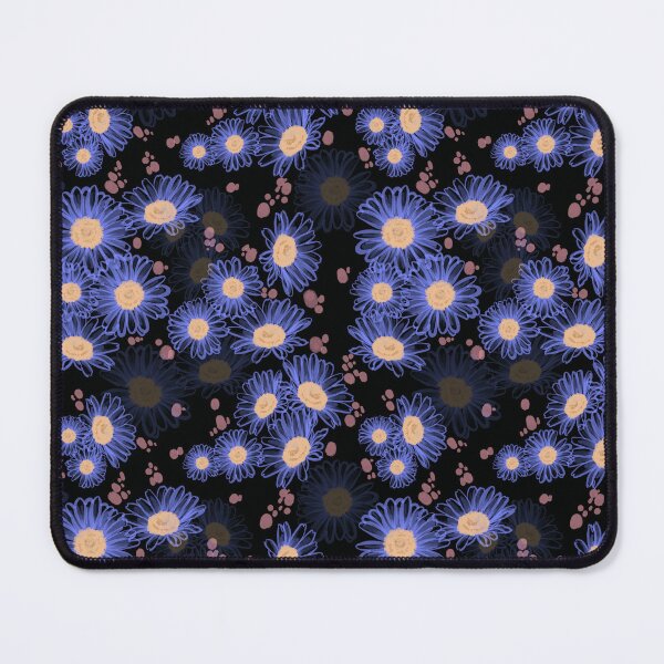 Item preview, Starry night glowing daisy flower pattern seamless watercolor painting fabric designed and sold by Natji-Arts.