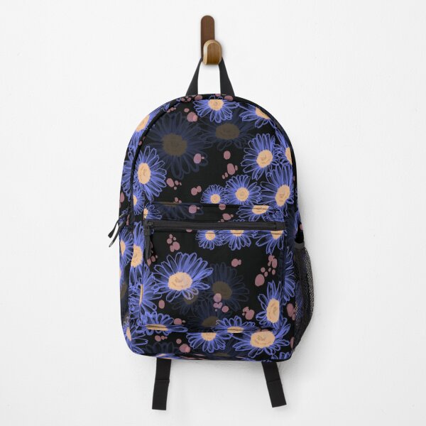 Item preview, Starry night glowing daisy flower pattern seamless watercolor painting fabric designed and sold by Natji-Arts.