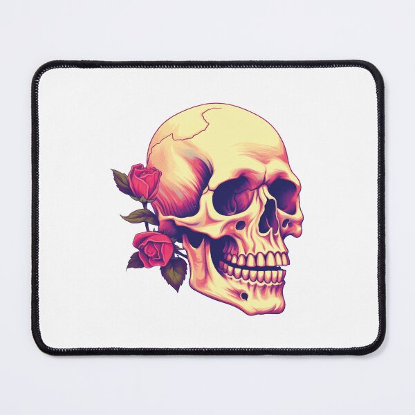 Item preview, Yellow Scull with Red Roses  designed and sold by TheBlackPixelCo.
