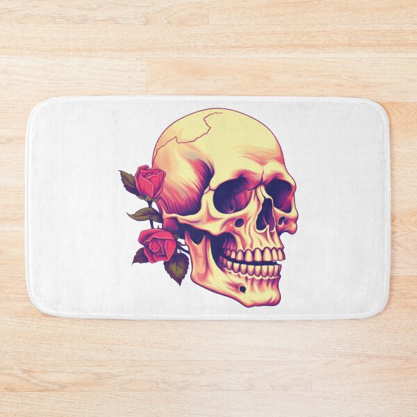 Item preview, Yellow Scull with Red Roses  designed and sold by TheBlackPixelCo.