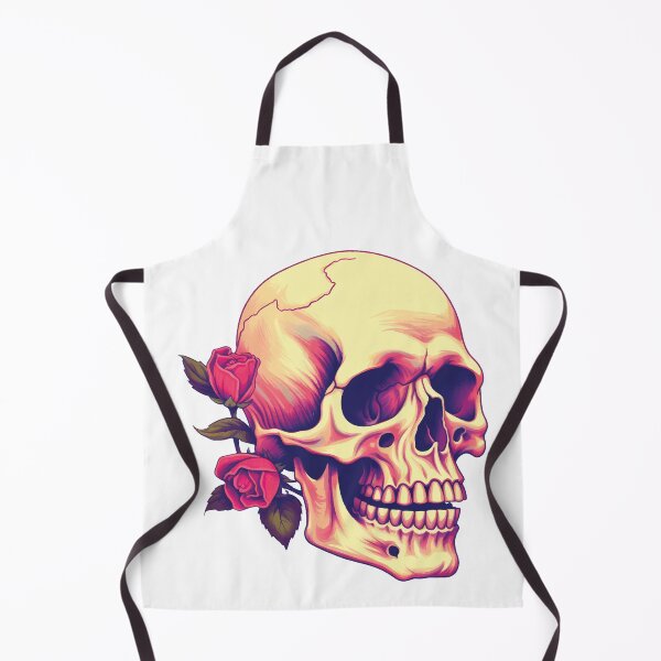 Item preview, Yellow Scull with Red Roses designed and sold by TheBlackPixelCo.